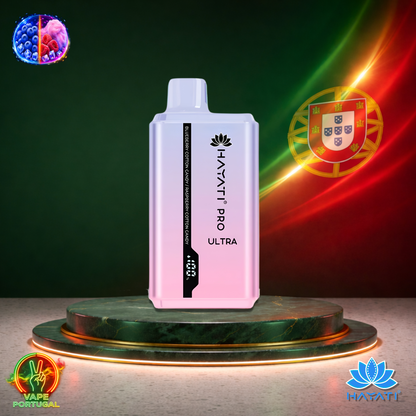 Vape descartável Hayati Pro Ultra 15K sabor Blueberry Cotton Candy / Raspberry Cotton Candy 2% nicotina 15000 puffs 15K tragadas mais barato