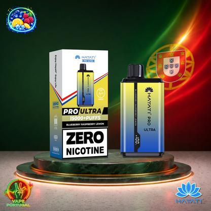 Vape descartável Hayati Pro Ultra 15K sabor Blueberry Raspberry Lemon 0% nicotina 15000 puffs 15K tragadas mais barato