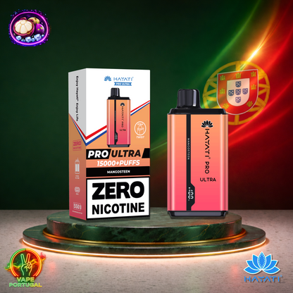 Vape descartável Hayati Pro Ultra 15K sabor Mangosteen 0% nicotina 15000 puffs 15K tragadas mais barato