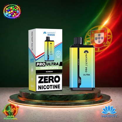 Vape descartável Hayati Pro Ultra 15K sabor Rainbow 0% nicotina 15000 puffs 15K tragadas mais barato