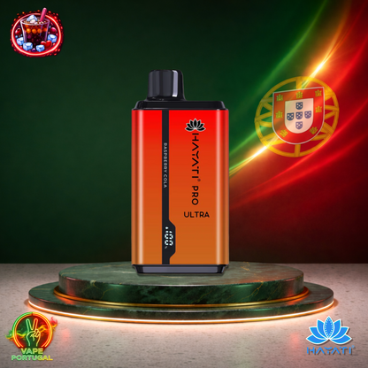 Vape descartável Hayati Pro Ultra 15K sabor Raspberry Cola 2% nicotina 15000 puffs 15K tragadas mais barato