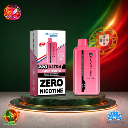 Vape descartável Hayati Pro Ultra 15K sabor Strawberry Grapefruit / Strawberry Dragonfruit 0% nicotina 15000 puffs 15K tragadas mais barato