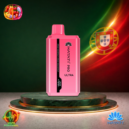 Vape descartável Hayati Pro Ultra 15K sabor Strawberry Grapefruit / Strawberry Dragonfruit 2% nicotina 15000 puffs 15K tragadas mais barato