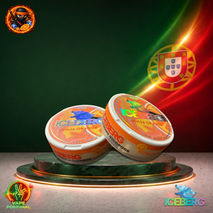Bolsas de nicotina ICEBERG 40 mg sabor Ninja Orange mais barato em Portugal