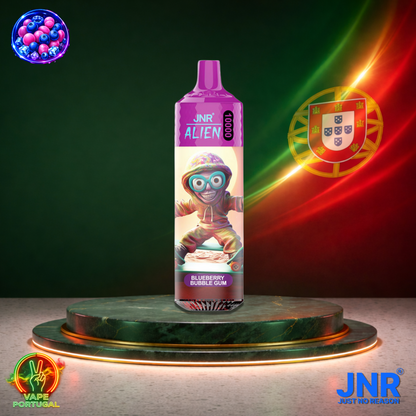 Vape descartável JNR Alien 10K sabor Blueberry Bubblegum 10000 puffs 10K tragadas mais barato
