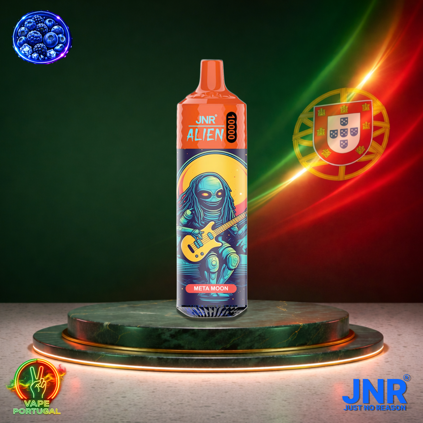 Vape descartável JNR Alien 10K sabor Meta Moon 10000 puffs 10K tragadas mais barato