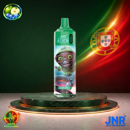 Vape descartável JNR Alien 10K sabor Sour Apple 10000 puffs 10K tragadas mais barato