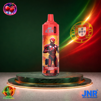 Vape descartável JNR Alien 10K sabor Sparkling Cherry 10000 puffs 10K tragadas mais barato