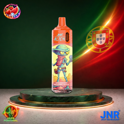 Vape descartável JNR Alien 10K sabor Strawberry Watermelon Ice 10000 puffs 10K tragadas mais barato