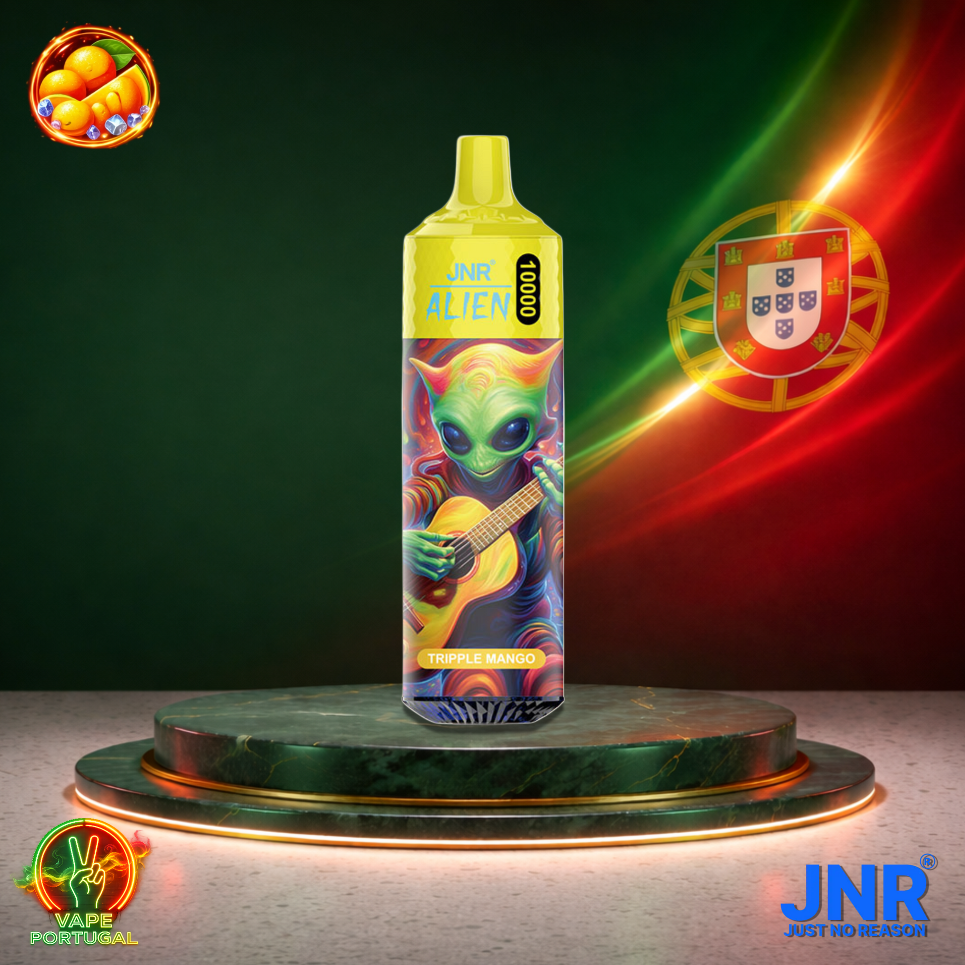 Vape descartável JNR Alien 10K sabor Triple Mango 10000 puffs 10K tragadas mais barato