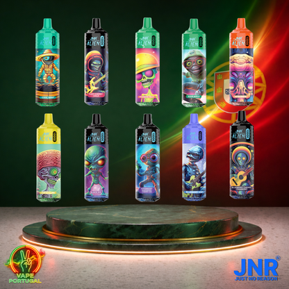 Vape descartável JNR Alien 10K vários sabores 10000 puffs 10K tragadas em detalhe mais barato