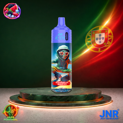 Vape descartável JNR Alien 10K sabor Watermelon Brazz Ice 10000 puffs 10K tragadas mais barato