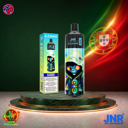 Vape descartável JNR Alien Max 18K sabor Blueberry Raspberry 18000 puffs 18K tragadas mais barato