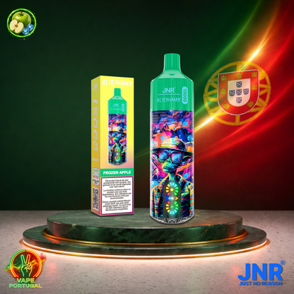 Vape descartável JNR Alien Max 18K sabor Frozen Apple 18000 puffs 18K tragadas mais barato