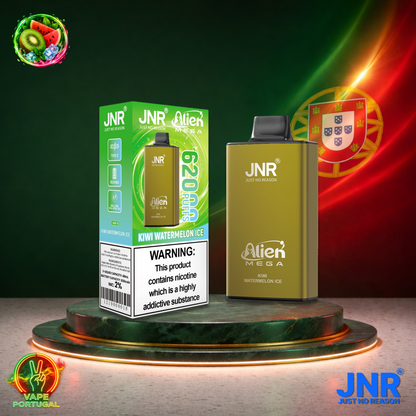 Vape descartável JNR Alien Mega 62K Kiwi Watermelon Ice 62000 puffs comprar em Portugal