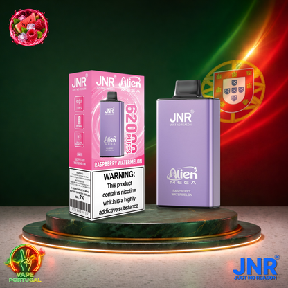 Vape descartável JNR Alien Mega 62K Raspberry Watermelon 62000 puffs comprar em Portugal
