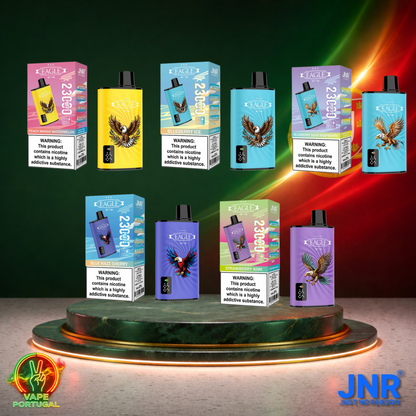 Vape descartável JNR Eagle 23K Portugal Vários Sabores 23000 puffs 23K tragadas mais barato (Caixa)