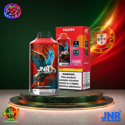 Vape descartável JNR Falcon 16K sabor Cherry Berry 16000 puffs 16K tragadas mais barato