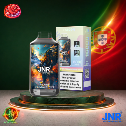 Vape descartável JNR Falcon 16K sabor Fizzy Strawberry Strips 16000 puffs 16K tragadas mais barato