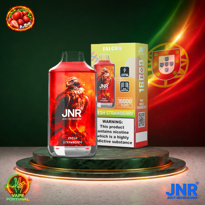 Vape descartável JNR Falcon 16K sabor Fresh Strawberry 16000 puffs 16K tragadas mais barato