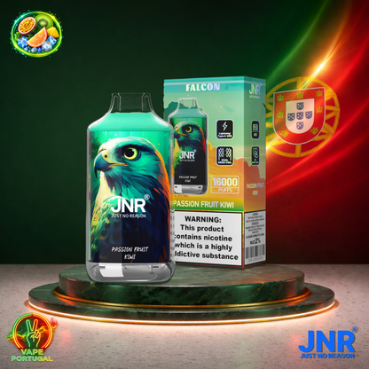 Vape descartável JNR Falcon 16K sabor Passion Fruit Kiwi 16000 puffs 16K tragadas mais barato