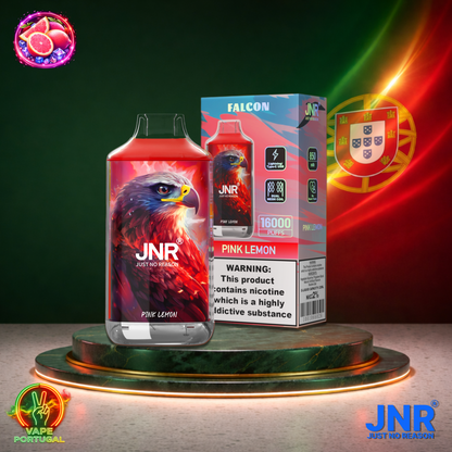 Vape descartável JNR Falcon 16K sabor Pink Lemon 16000 puffs 16K tragadas mais barato