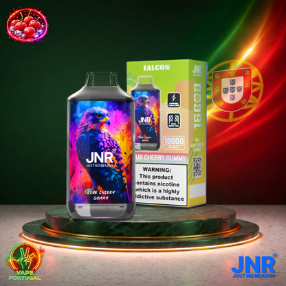 Vape descartável JNR Falcon 16K sabor Sour Cherry Gummy 16000 puffs 16K tragadas mais barato