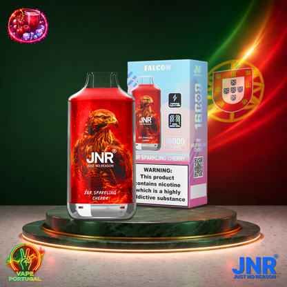 Vape descartável JNR Falcon 16K sabor Sparkling Cherry 16000 puffs 16K tragadas mais barato