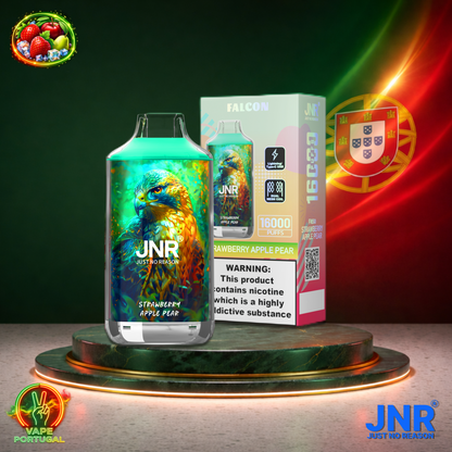 Vape descartável JNR Falcon 16K sabor Strawberry Apple Pear 16000 puffs 16K tragadas mais barato