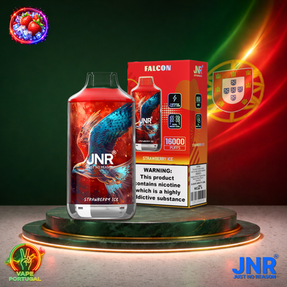 Vape descartável JNR Falcon 16K sabor Strawberry Ice 16000 puffs 16K tragadas mais barato