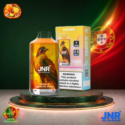 Vape descartável JNR Falcon 16K sabor Zesty Marmalade Crunch 16000 puffs 16K tragadas mais barato