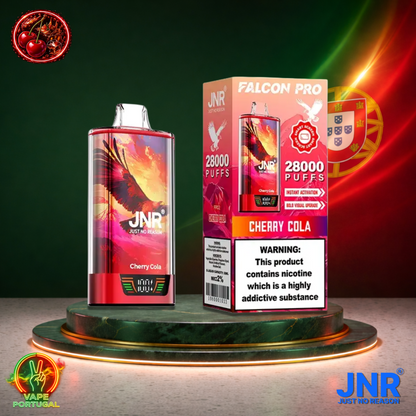 Vape descartável JNR Falcon Pro 28K sabor Cherry Cola 28000 puffs 28K tragadas mais barato