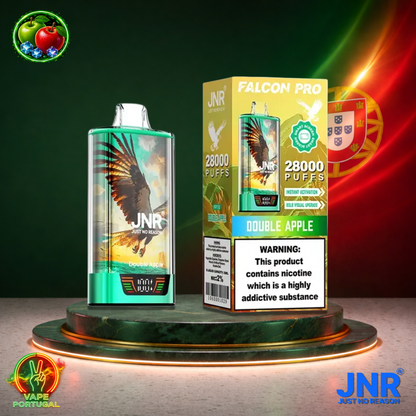 Vape descartável JNR Falcon Pro 28K sabor Double Apple 28000 puffs 28K tragadas mais barato