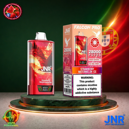 Vape descartável JNR Falcon Pro 28K sabor Strawberry Watermelon Ice 28000 puffs 28K tragadas mais barato