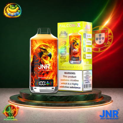 Vape descartável JNR Falcon X 18K sabor Banana Ice 18000 puffs 18K tragadas mais barato
