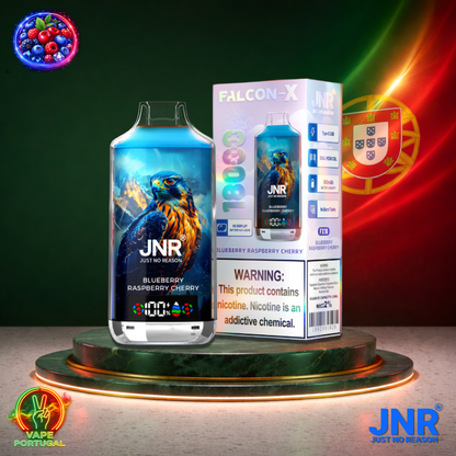 Vape descartável JNR Falcon X 18K sabor Blueberry Raspberry Cherry 18000 puffs 18K tragadas mais barato