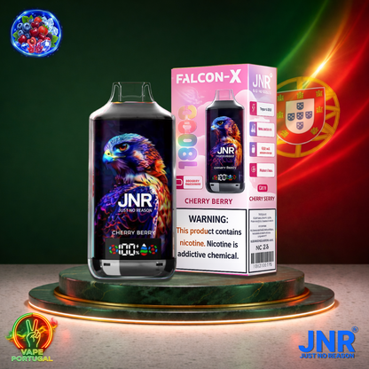 Vape descartável JNR Falcon X 18K sabor Cherry Berry 18000 puffs 18K tragadas mais barato
