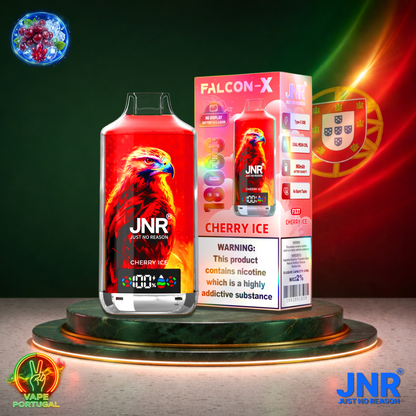 Vape descartável JNR Falcon X 18K sabor Cherry Ice 18000 puffs 18K tragadas mais barato