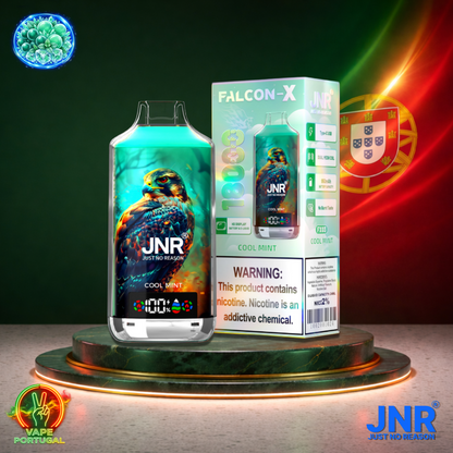 Vape descartável JNR Falcon X 18K sabor Cool Mint 18000 puffs 18K tragadas mais barato