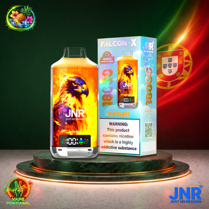 Vape descartável JNR Falcon X 18K sabor Hawaii 18000 puffs 18K tragadas mais barato