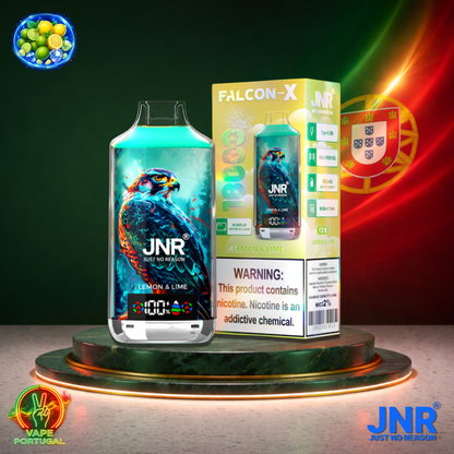 Vape descartável JNR Falcon X 18K sabor Lemon Lime 18000 puffs 18K tragadas mais barato