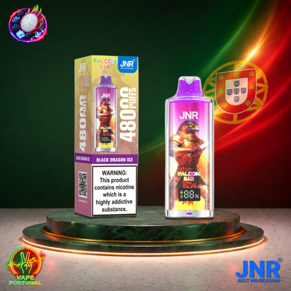 Vape descartável JNR Falcon Bar 48K sabor Black Dragon Ice 48.000 puffs 48K tragadas mais barato