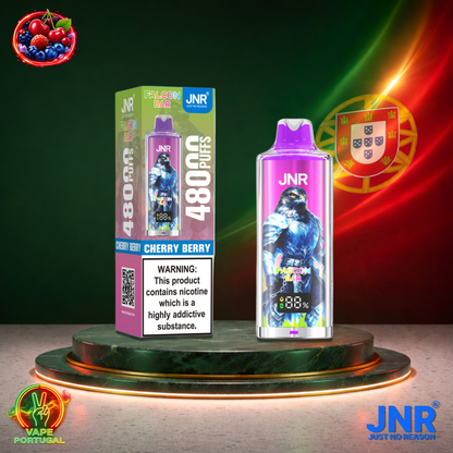 Vape descartável JNR Falcon Bar 48K sabor Cherry Berry 48.000 puffs 48K tragadas mais barato