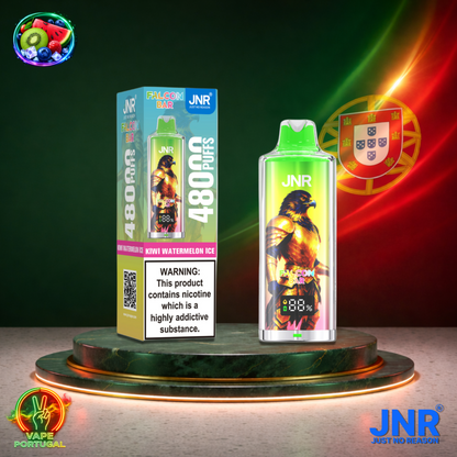 Vape descartável JNR FalconBar 48K sabor Kiwi Watermelon Ice 48000 puffs 48K tragadas mais barato