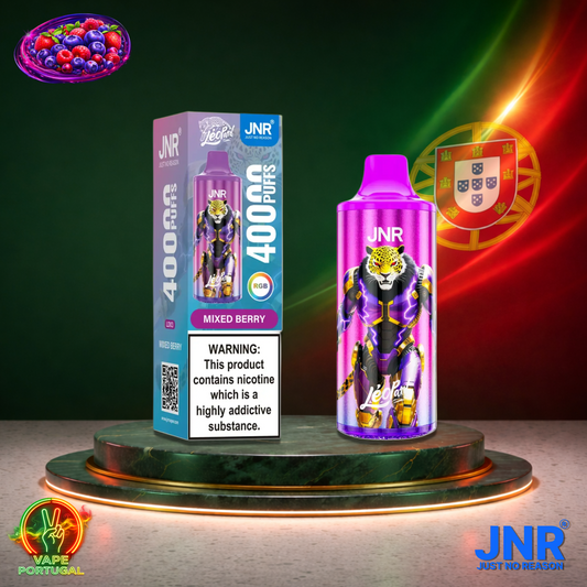 Vape descartável JNR Leopard sabor Mixed Berry 40000 puffs 40K tragadas mais barato