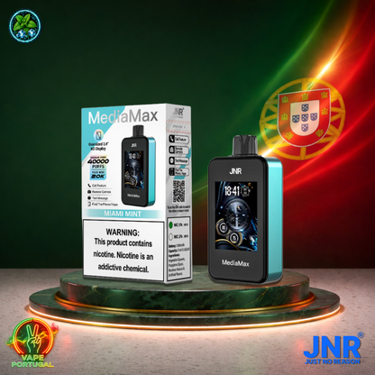 Vape descartável JNR Media Max 40K sabor Miami Mint 40000 puffs 40K tragadas mais barato