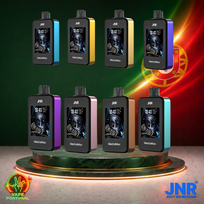Vape descartável JNR Media Max 40K em vários sabores com 40000 puffs 40K tragadas mais barato