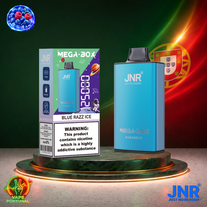 Vape descartável JNR Mega Box 25K sabor Blue Razz Ice 25000 puffs 25K tragadas mais barato