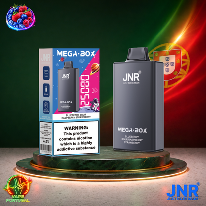 Vape descartável JNR Mega Box 25K sabor Blueberry Sour Raspberry Strawberry 25000 puffs 25K tragadas mais barato