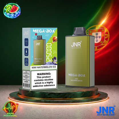 Vape descartável JNR Mega Box 25K sabor Kiwi Watermelon Ice 25000 puffs 25K tragadas mais barato